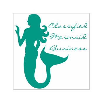 Mermaid Business Sea Girl Self-inking Stamp by TimelessManePatterns at Zazzle