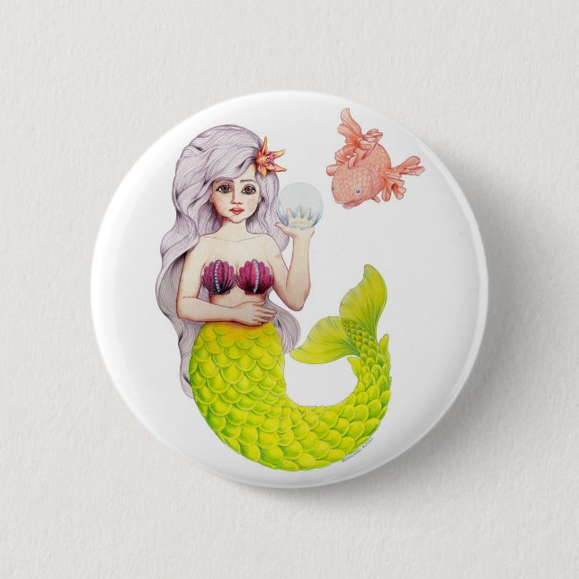Mermaid Button (Front)