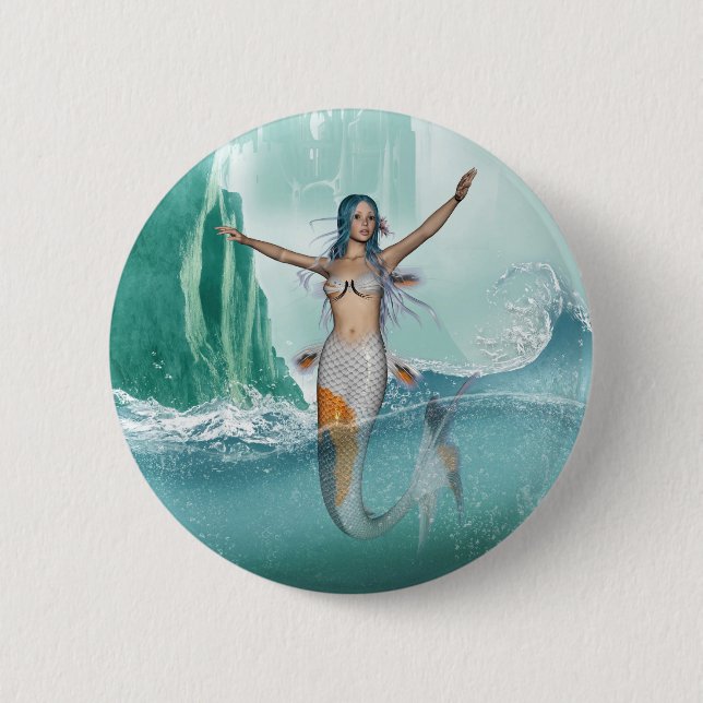 Mermaid Button (Front)