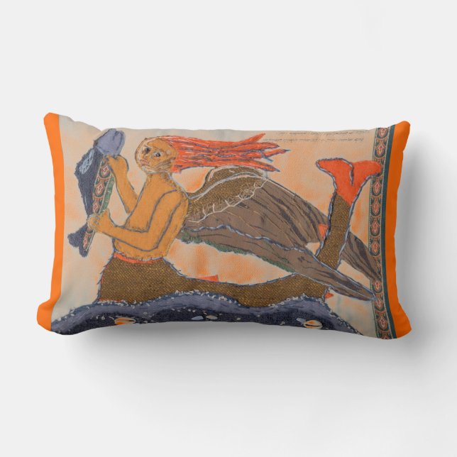 Mermaid by Alexandra Cook Lumbar Pillow (Front)