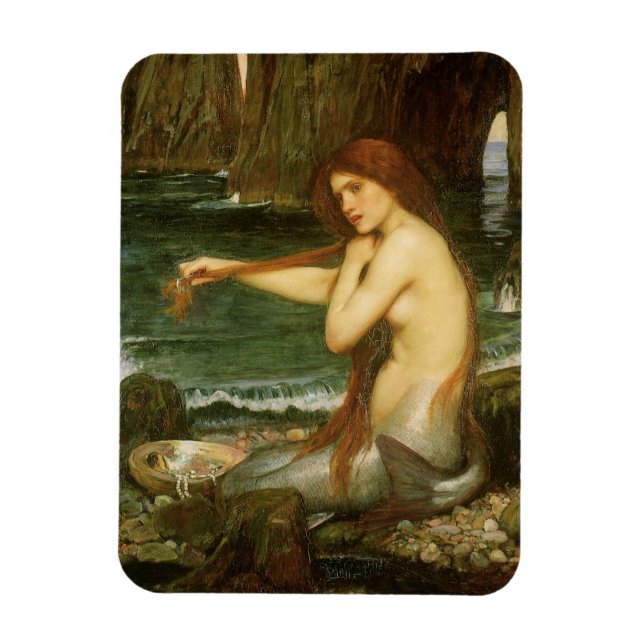 Mermaid by John William Waterhouse Magnet (Vertical)