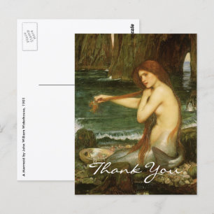 Mermaid by John William Waterhouse Postcard