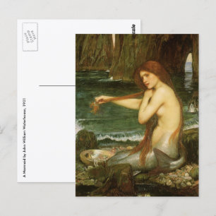 Mermaid by John William Waterhouse Postcard
