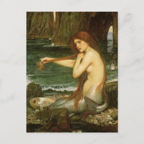 Mermaid by John William Waterhouse Postcard