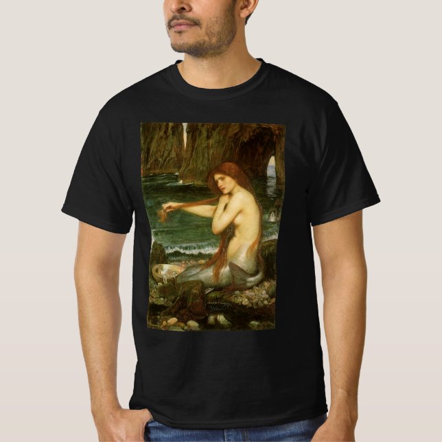 Mermaid by John William Waterhouse T-Shirt (Front)