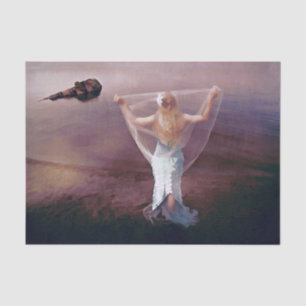 Mermaid By The Sea Purple Nautical Retro Tissue Paper