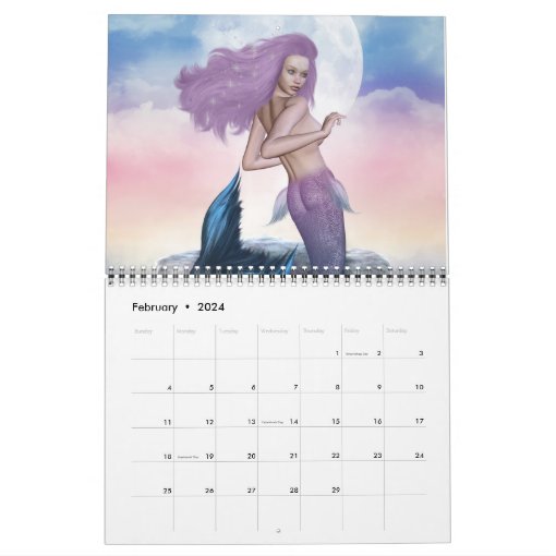 mermaid calendar Zazzle