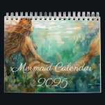 Mermaid Calendar, 2025 Calendar, Mermaid Calendar<br><div class="desc">Dive into the enchantment of the sea with this Mermaid-Inspired Wall Calendar, a perfect way to bring oceanic beauty into your home all year long. Available in two sizes, 11" x 8.5" and 14" x 11.5", this calendar is made with high-quality paper stock, ensuring that each month's stunning, vibrant mermaid...</div>