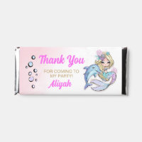 Mermaid Candy Bar Thank You Gift Party Favor