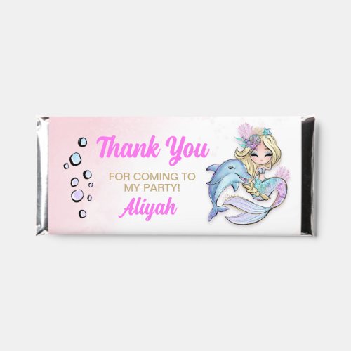 Mermaid Candy Bar Thank You Gift Party Favor