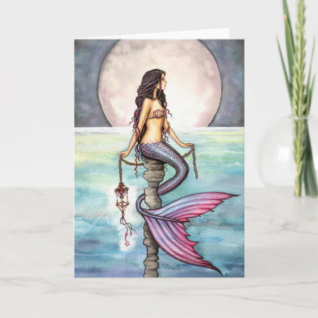 Mermaid Card Notecard by Molly Harrison | Zazzle