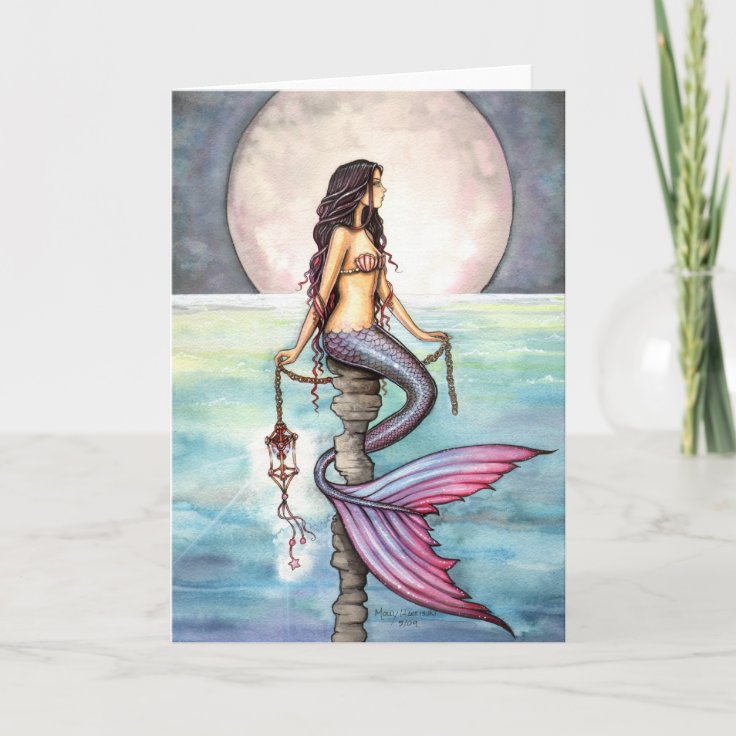 Mermaid Card Notecard by Molly Harrison | Zazzle