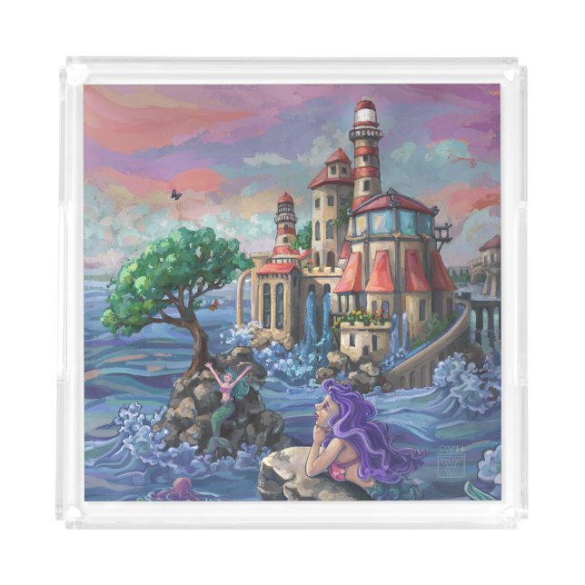 Mermaid Castle Acrylic Tray (Front)