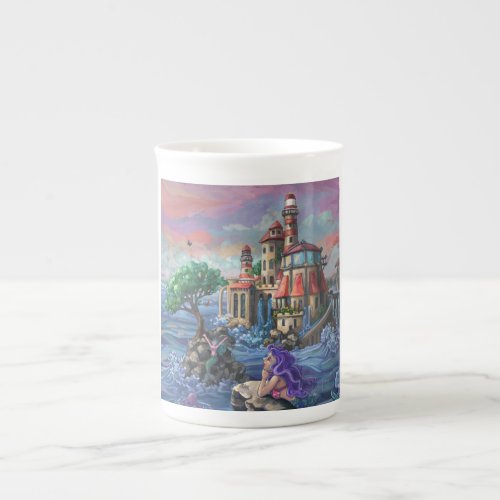 Mermaid Castle Bone China Mug