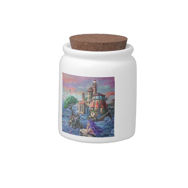 Mermaid Castle Candy Jar (Left)