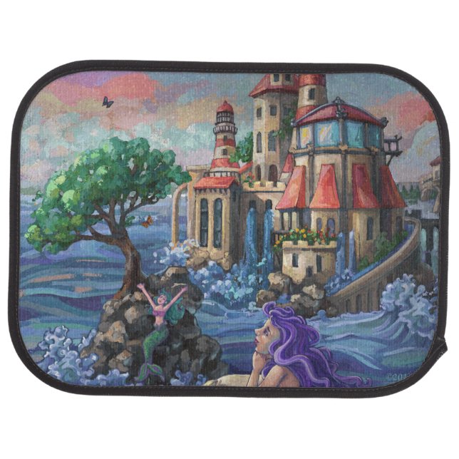 Mermaid Castle Car Floor Mat (Rear)