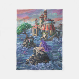 Mermaid Castle Fleece Blanket