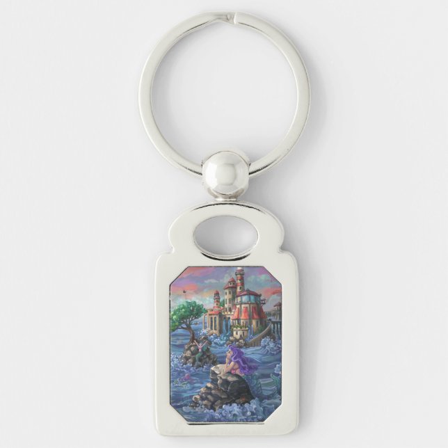 Mermaid Castle Keychain (Front)