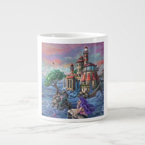 Mermaid Castle Large Coffee Mug