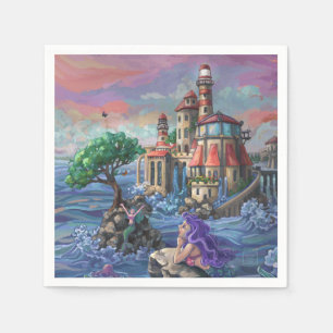 Mermaid Castle Paper Napkins