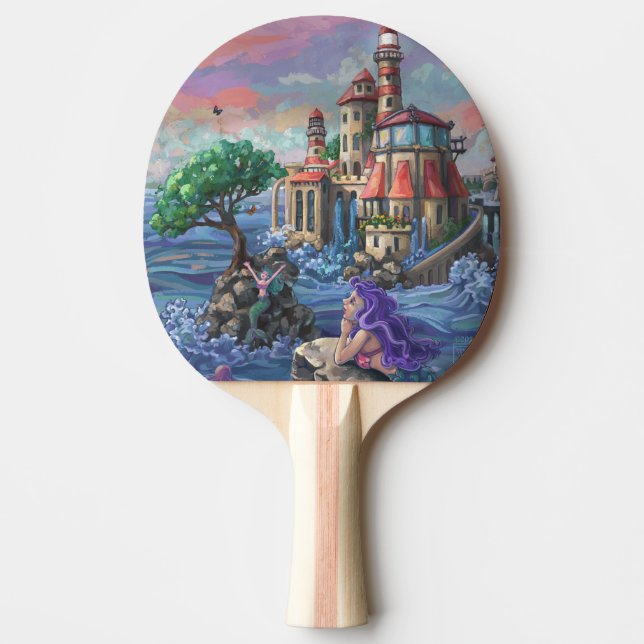 Mermaid Castle Ping-Pong Paddle (Front)