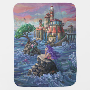 Mermaid Castle Swaddle Blanket