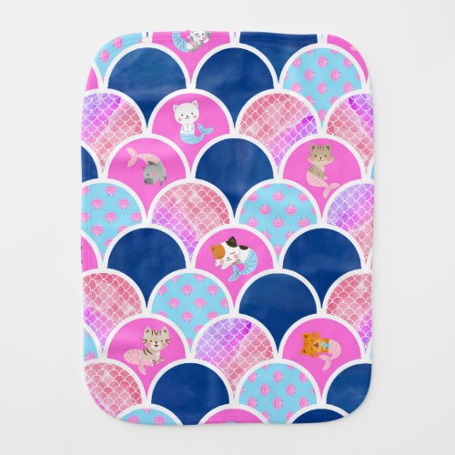 Mermaid Cat Burp Cloth