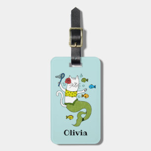 Mermaid Cat Customized Luggage Tag