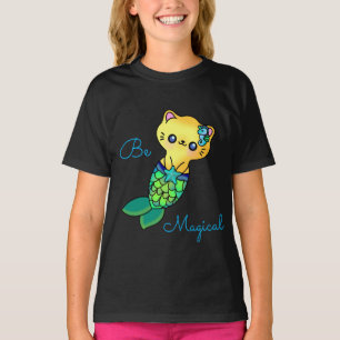 Mermaid Cat Ocean Dream Fantasy Adorable Pretty T-Shirt