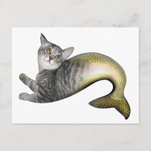 Mermaid Cat Postcard