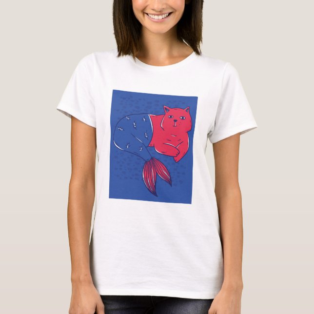Mermaid Cat T-Shirt (Front)