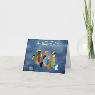 Mermaid Cat Three wise men Folded Holiday Card