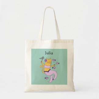 Mermaid Cat Tote Bag