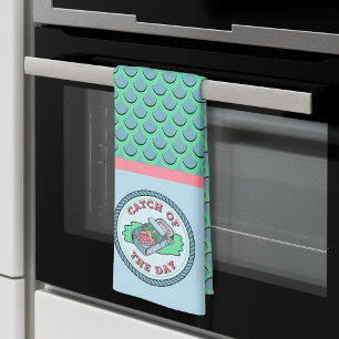 Mermaid Catch of the Day Kitchen Towel
