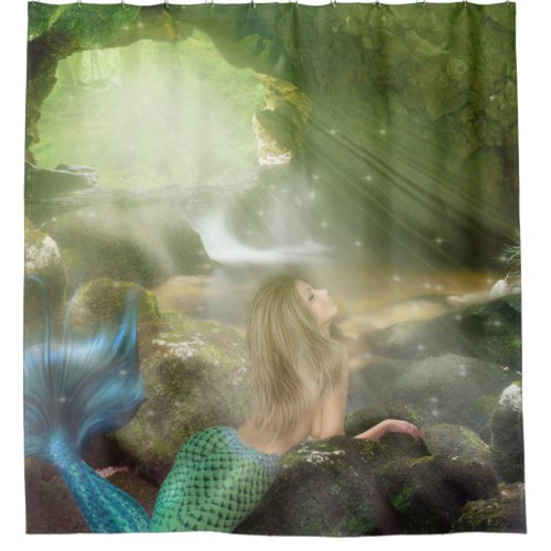 Mermaid Cave Shower Curtain