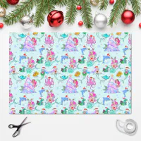 Cheerful Colorful Christmas Ornaments Tissue Paper, Zazzle