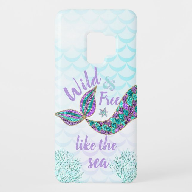 Mermaid cell phone case, scales, glitter look Case-Mate samsung galaxy case (Back)