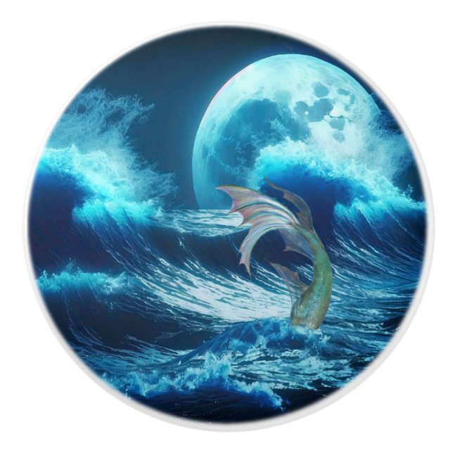 Mermaid Ceramic Door Pull (Front)