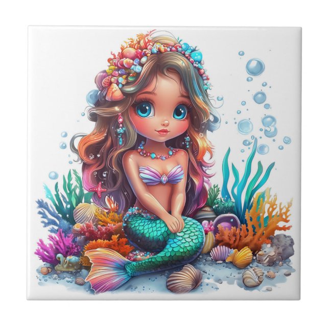 Mermaid Ceramic Tile (Front)