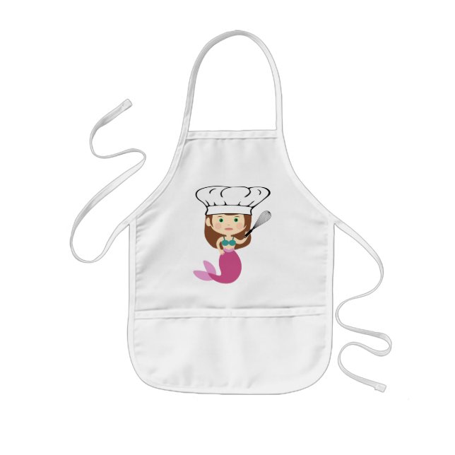 Mermaid Chef Kids' Apron (Front)