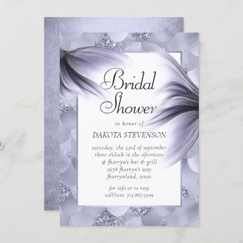 Mermaid Chic  Dusty Lavender Purple Shower Invitation