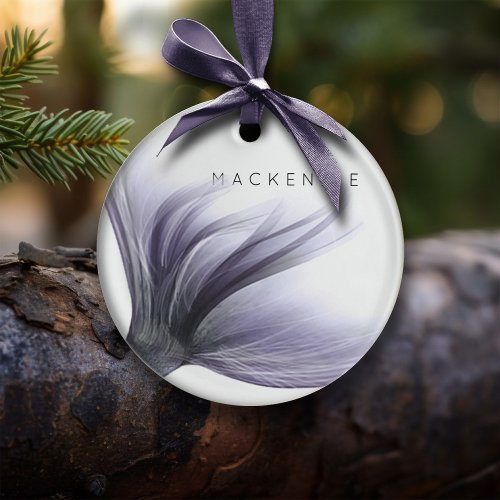 Mermaid Chic | Dusty Lavender Purple Tail Custom Ceramic Ornament