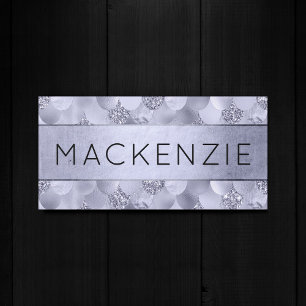 Mermaid Chic Scales   Dusty Lavender Purple Custom Door Sign