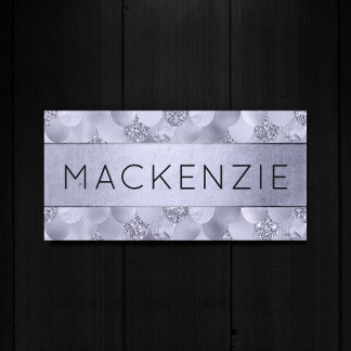 Mermaid Chic Scales | Dusty Lavender Purple Custom Door Sign