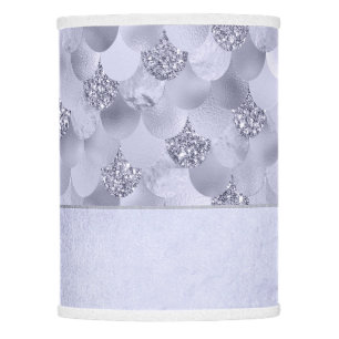 Mermaid Chic Scales Dusty Lavender Purple Luster Lamp Shade