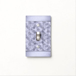 Mermaid Chic Scales Dusty Lavender Purple Luster Light Switch Cover