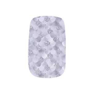 Mermaid Chic Scales   Dusty Lavender Purple Luster Minx Nail Art