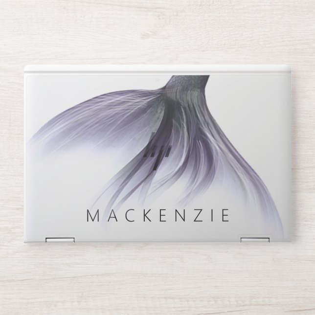 Mermaid Chic Tail | Dusty Lavender Purple Custom HP Laptop Skin (Front)