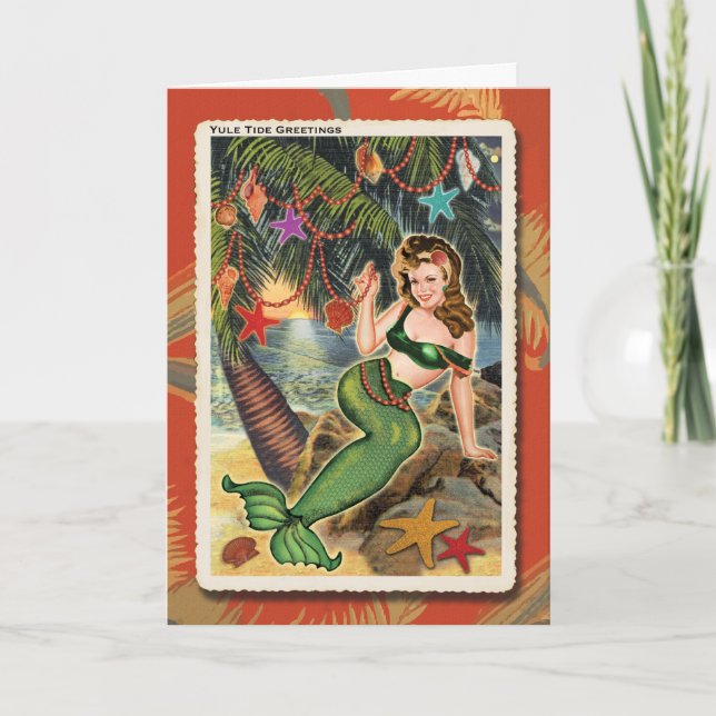 Mermaid Christmas Card (Front)