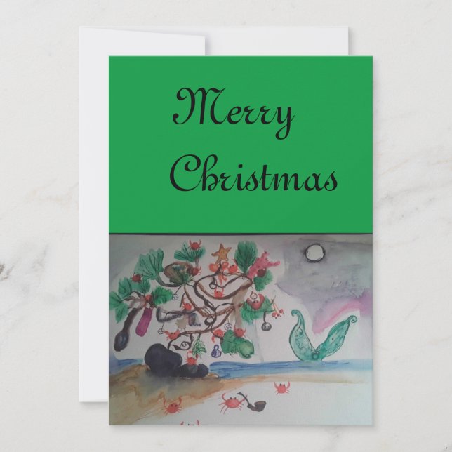 Mermaid Christmas Card (Front)
